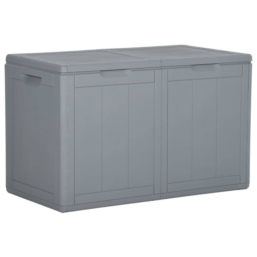 vidaXL Garten-Aufbewahrungsbox 180 L Grau PP-Holzoptik