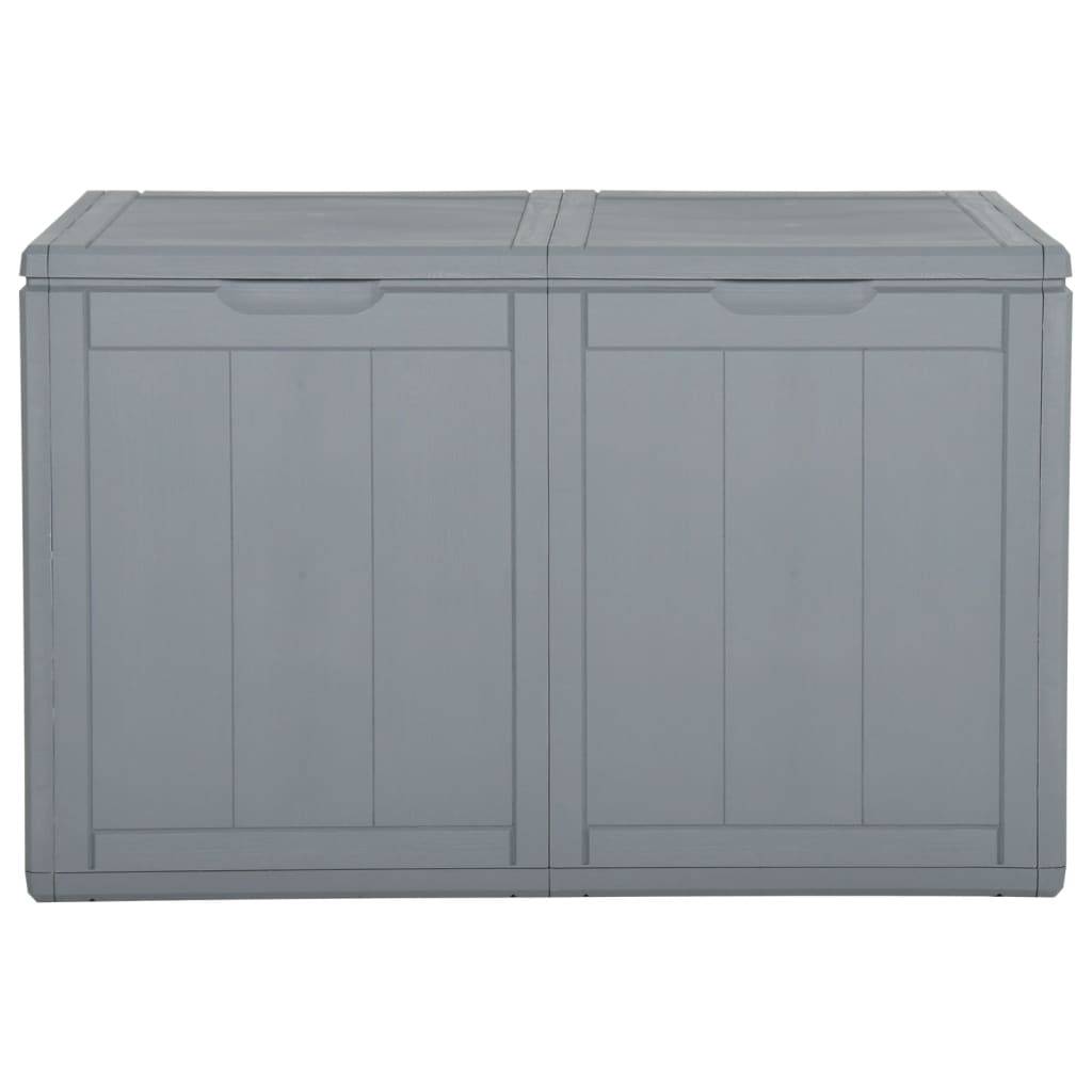 vidaXL Garten-Aufbewahrungsbox 180 L Grau PP-Holzoptik