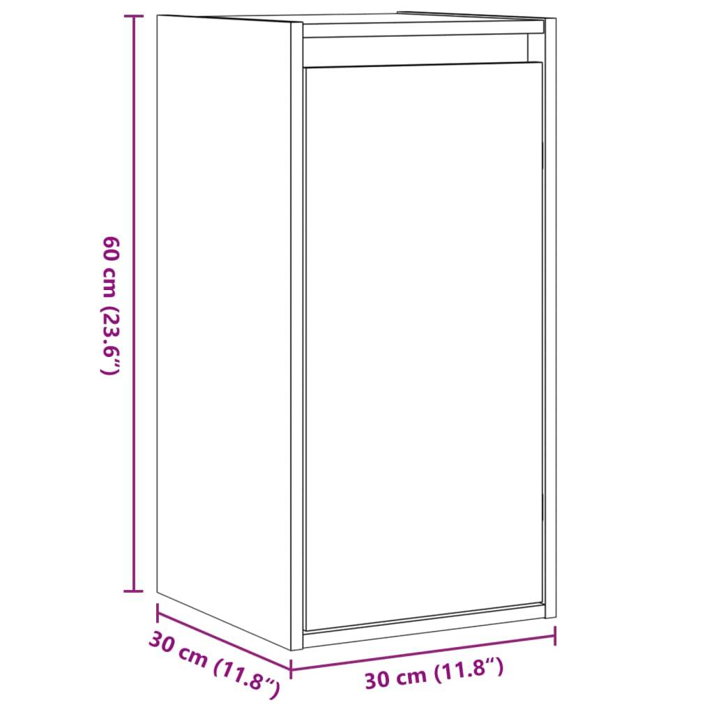vidaXL Wandschrank 30x30x60 cm Massivholz Kiefer