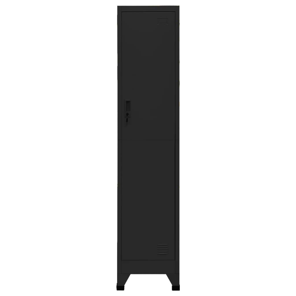 vidaXL Schließfachschrank Schwarz 38x45x180 cm Stahl