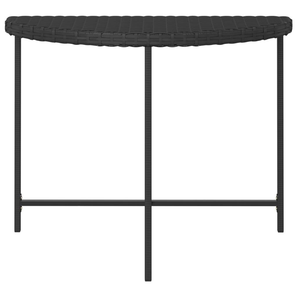 vidaXL Gartentisch Schwarz 100x50x75 cm Poly Rattan