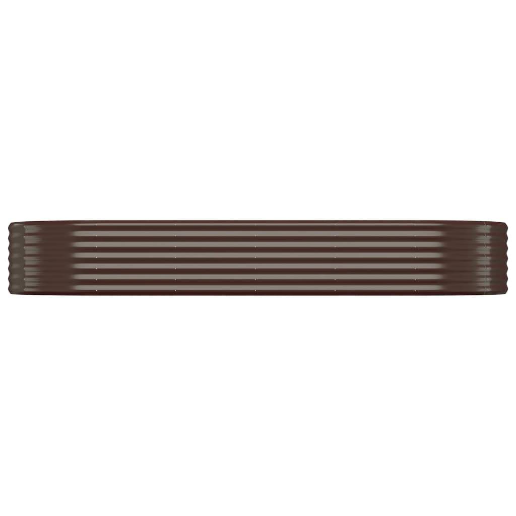 vidaXL Hochbeet Pulverbeschichteter Stahl 249x100x36 cm Braun