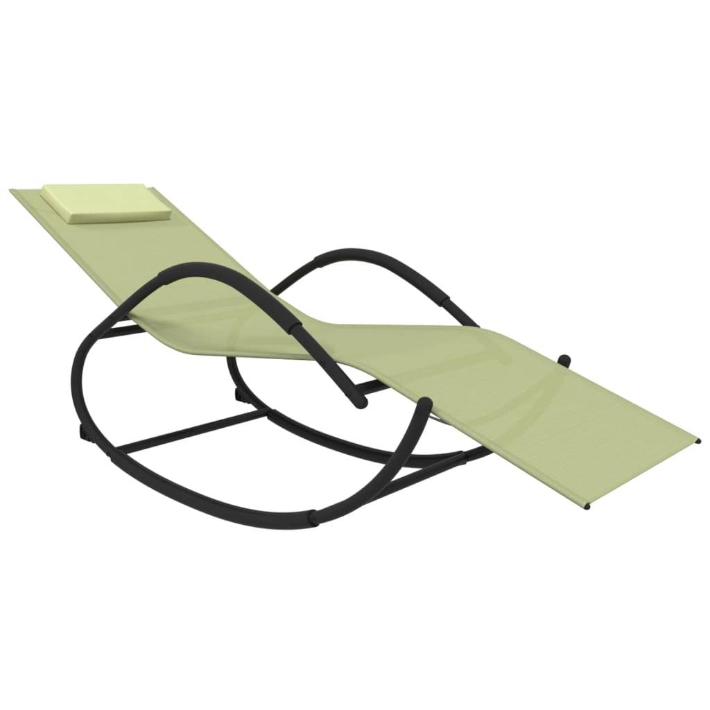 vidaXL Schaukelliegen 2 Stk. Creme Stahl und Textilene