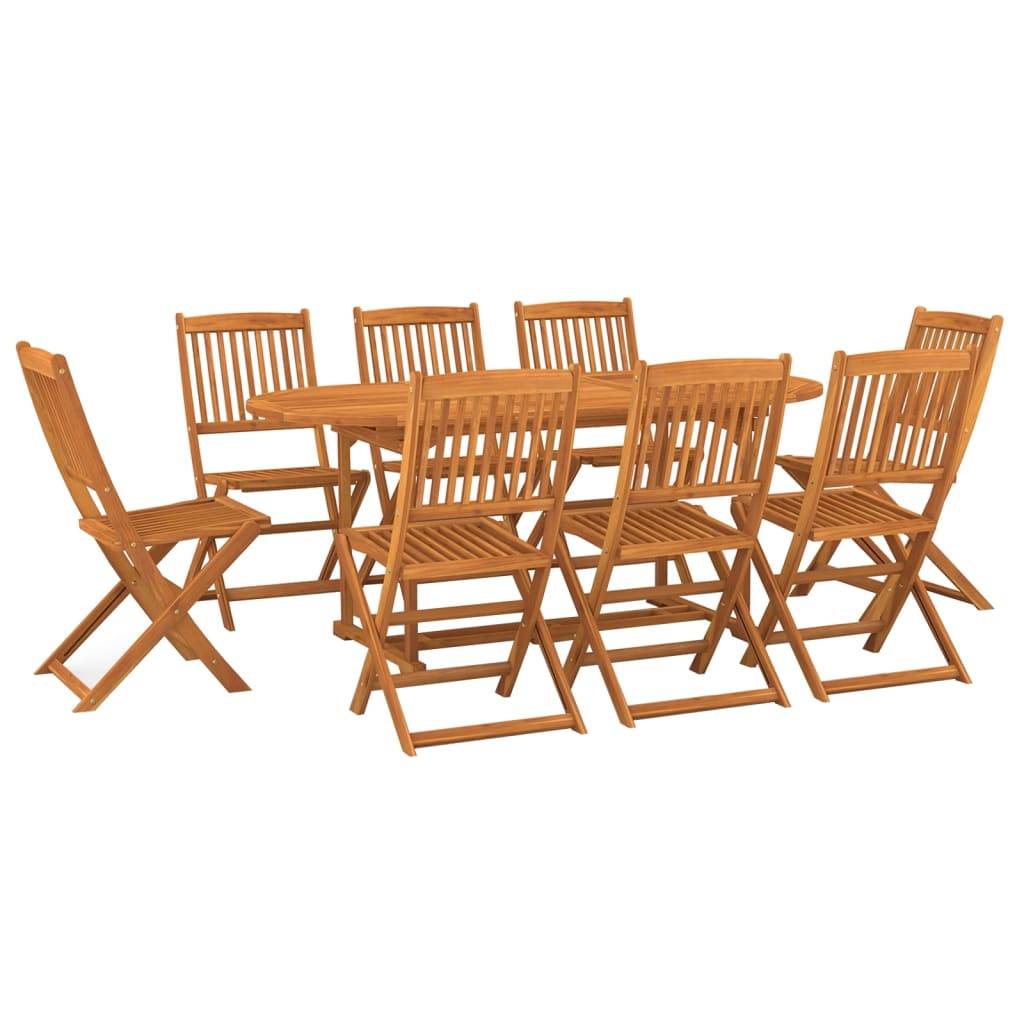 vidaXL 9-tlg. Garten-Essgruppe 180x90x75 cm Massivholz Akazie