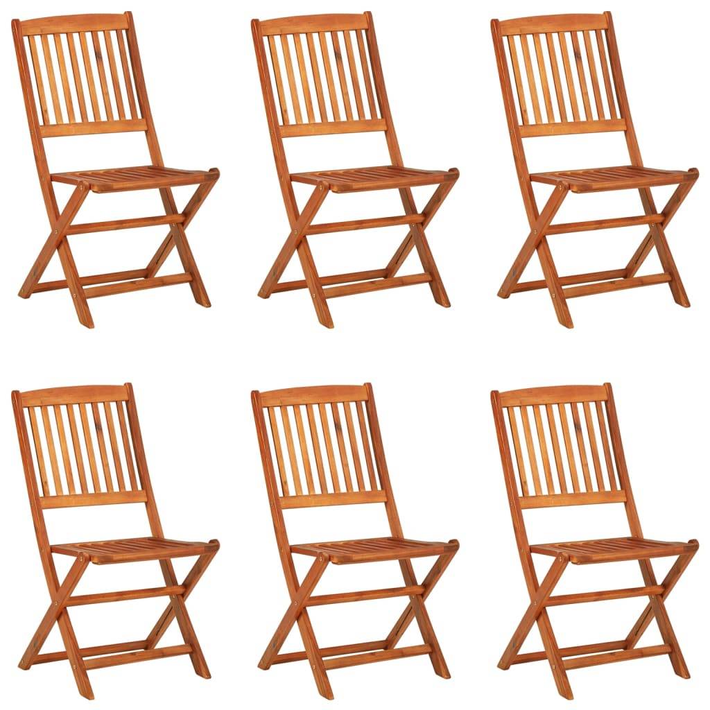 vidaXL 7-tlg. Garten-Essgruppe 180x90x75 cm Massivholz Akazie