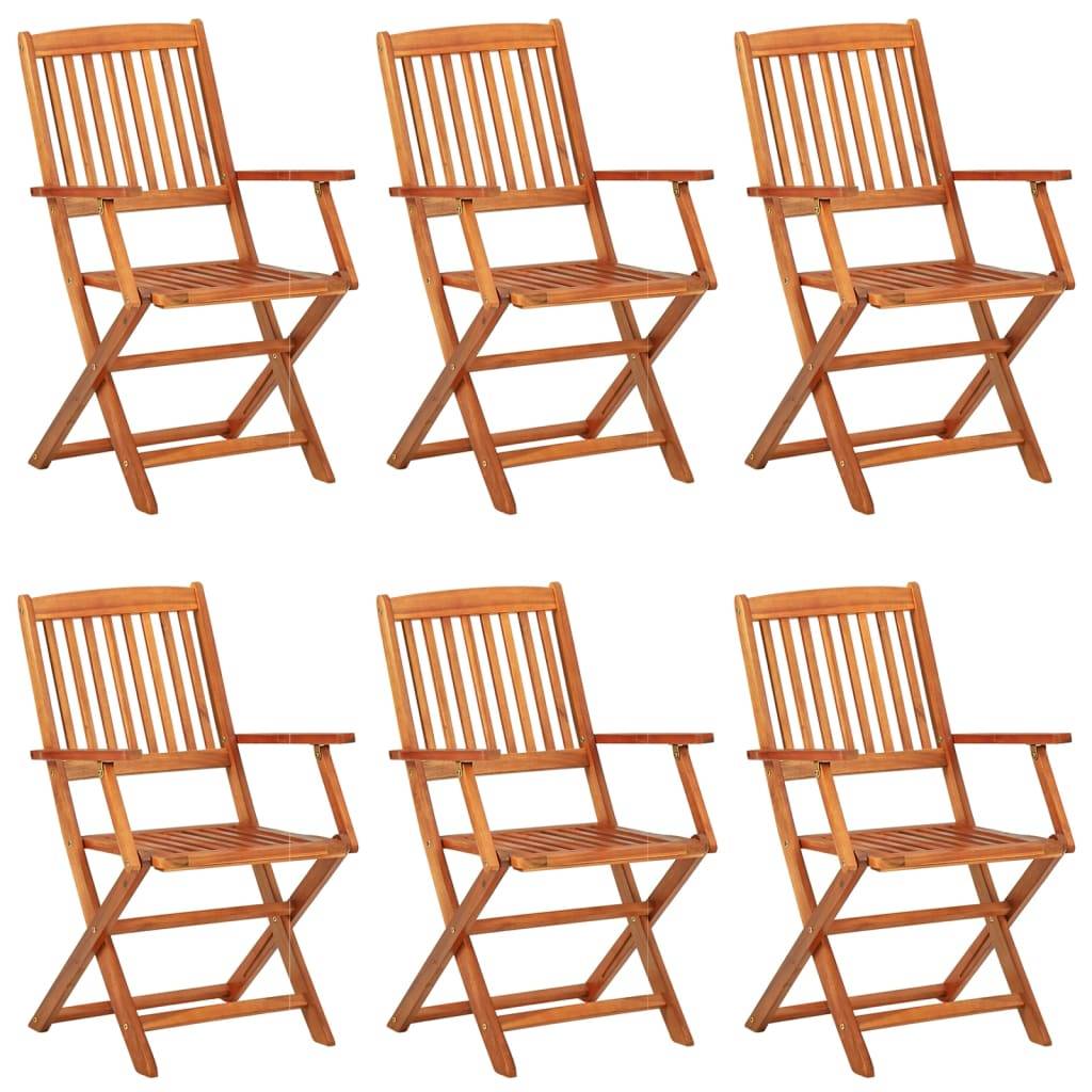 vidaXL 7-tlg. Garten-Essgruppe 180x90x75 cm Massivholz Akazie