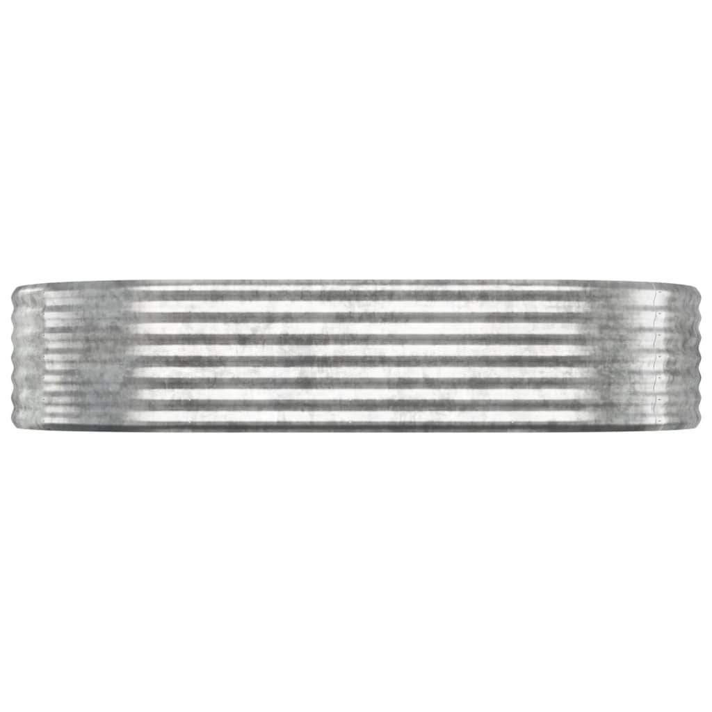 vidaXL Hochbeet Pulverbeschichteter Stahl 175x100x36 cm Silbern