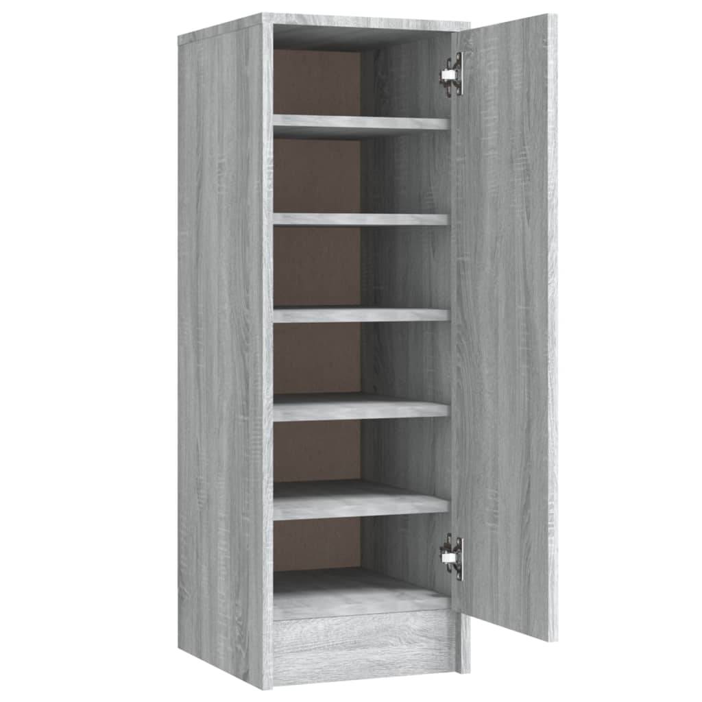 vidaXL Schuhregal Grau Sonoma 32x35x92 cm Holzwerkstoff