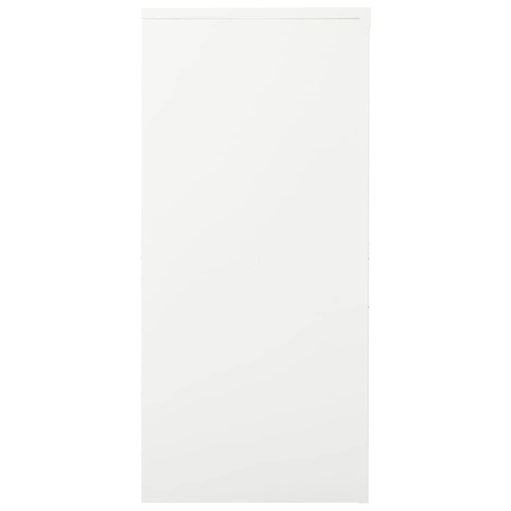 vidaXL Schrank mit Schiebetür Weiß 90x40x90 cm Stahl