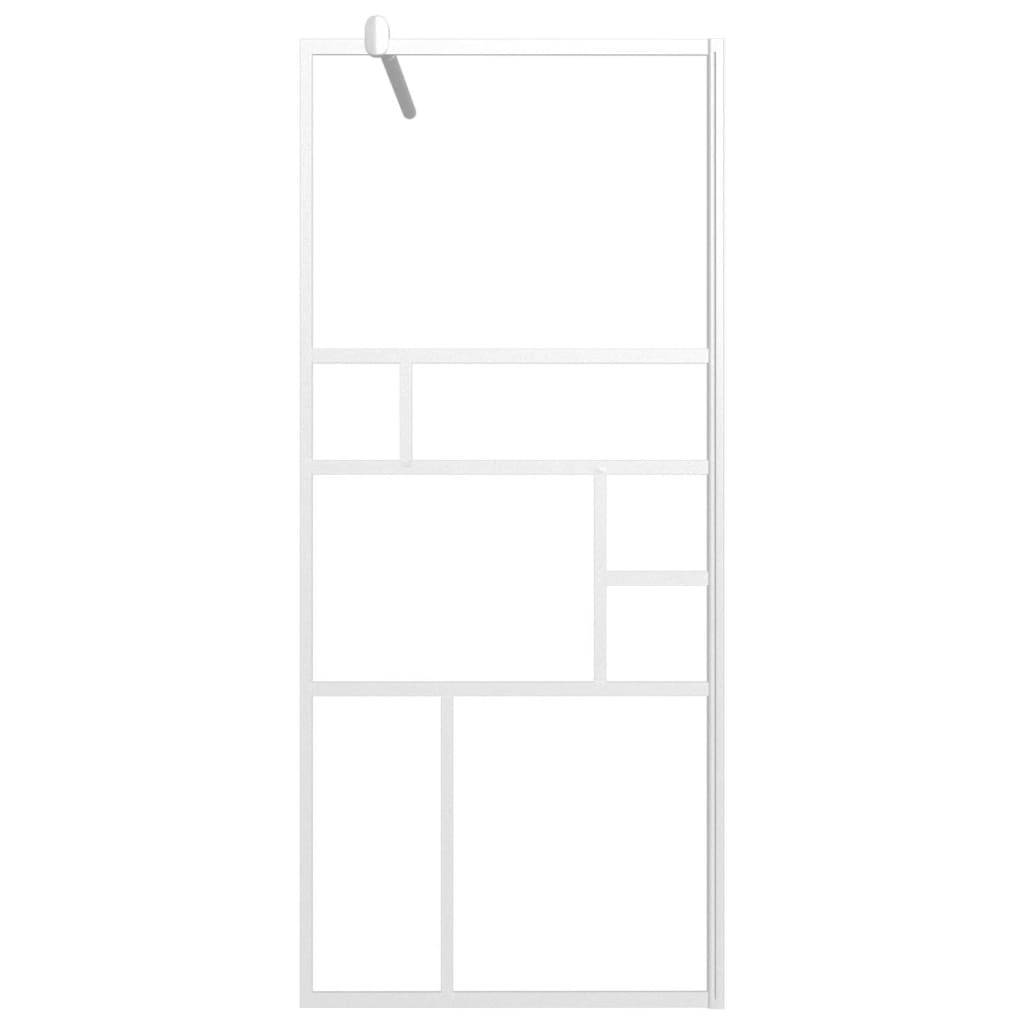 vidaXL Duschwand für Walk-In Dusche 80x195 cm ESG-Glas Weiß