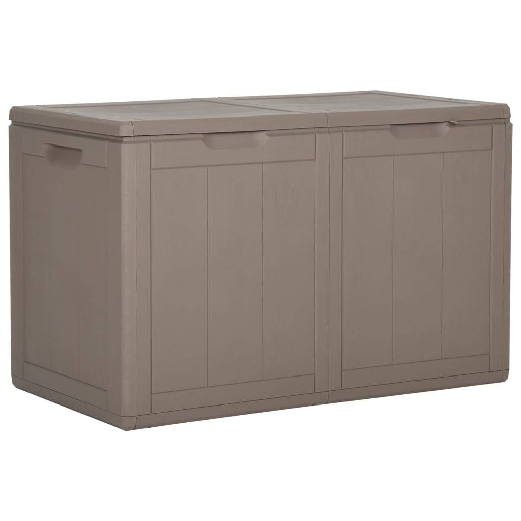 vidaXL Garten-Aufbewahrungsbox 180 L Braun PP-Holzoptik