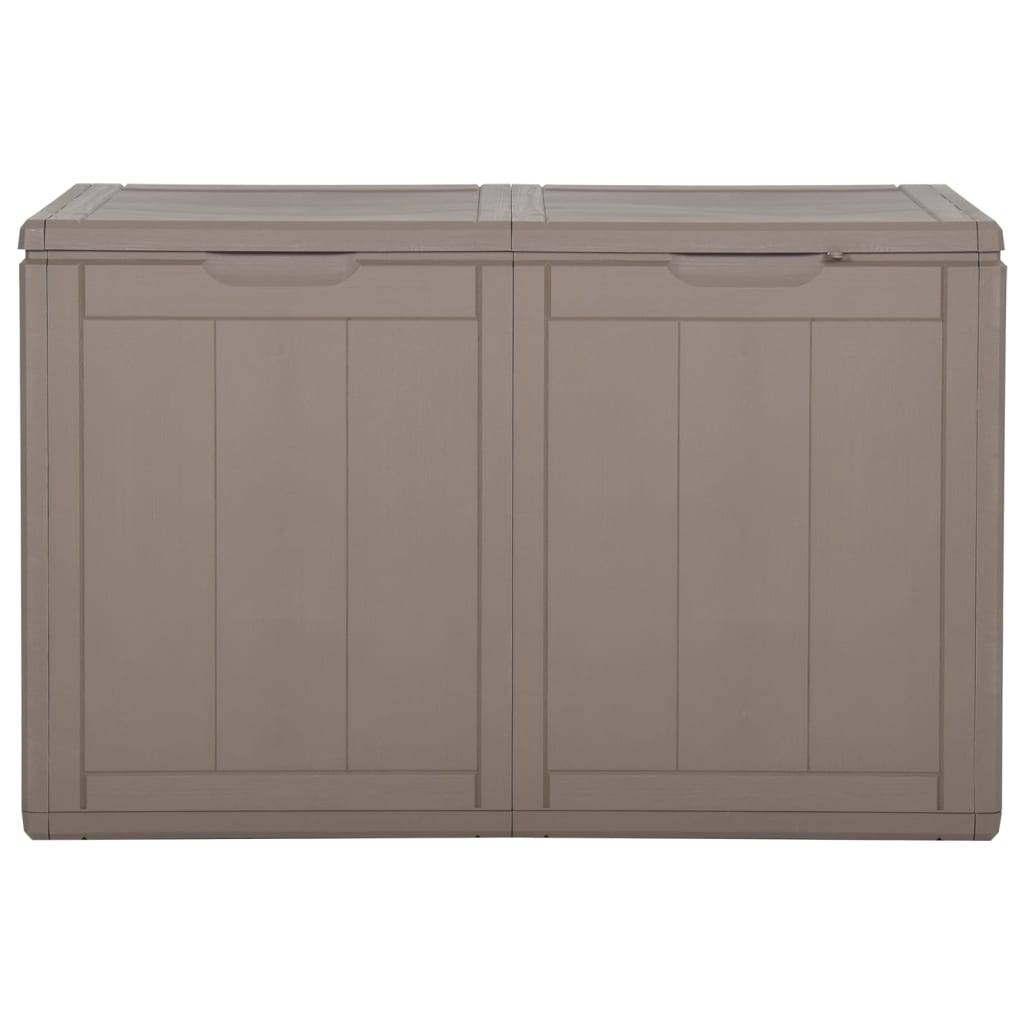 vidaXL Garten-Aufbewahrungsbox 180 L Braun PP-Holzoptik