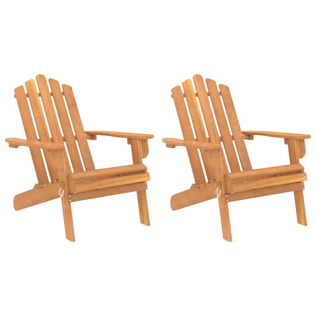 vidaXL Adirondack-Gartenstühle 2 Stk. Massivholz Akazie