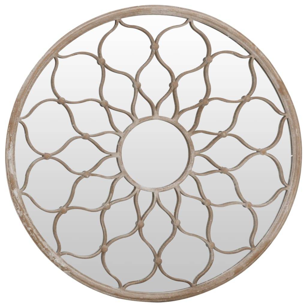 vidaXL Gartenspiegel Sand 40x3 cm Eisen Rund