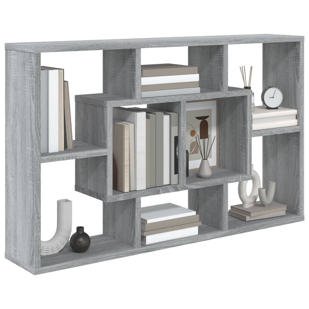 vidaXL Wandregal Grau Sonoma 85x16x52,5 cm cm Holzwerkstoff