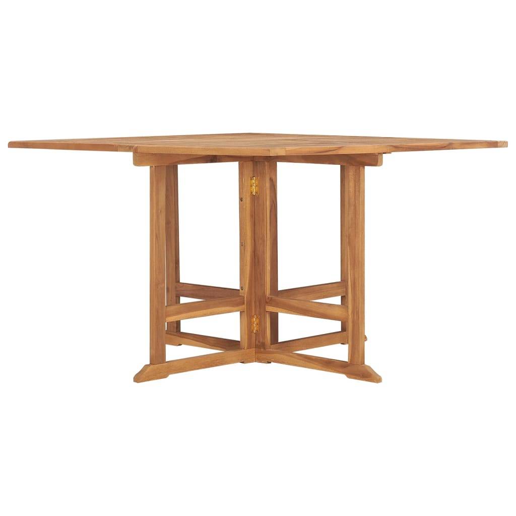 vidaXL Garten-Esstisch Klappbar 110x110x75 cm Massivholz Teak