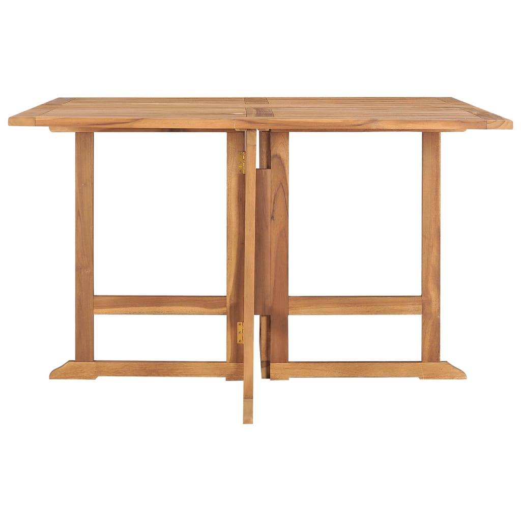 vidaXL Garten-Esstisch Klappbar 110x110x75 cm Massivholz Teak
