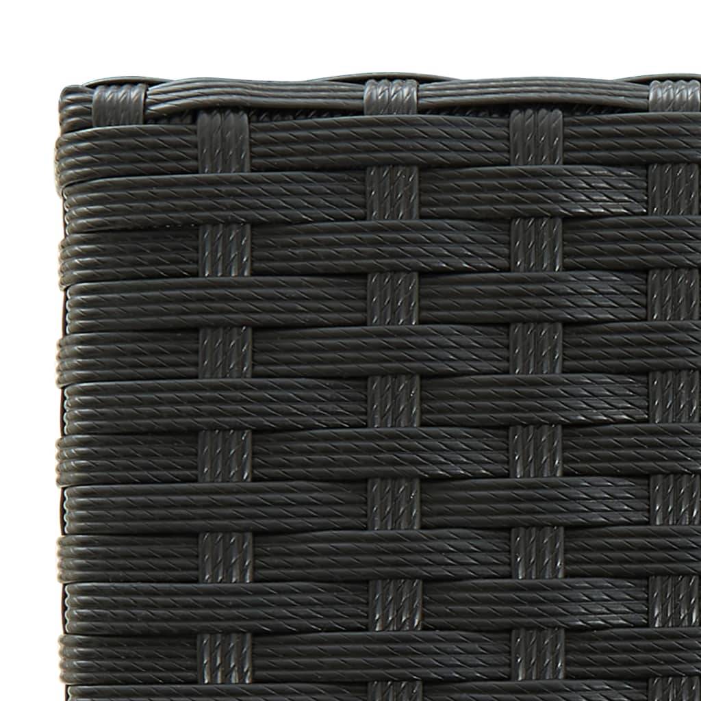 vidaXL 7-tlg. Gartenbar-Set Schwarz Poly Rattan