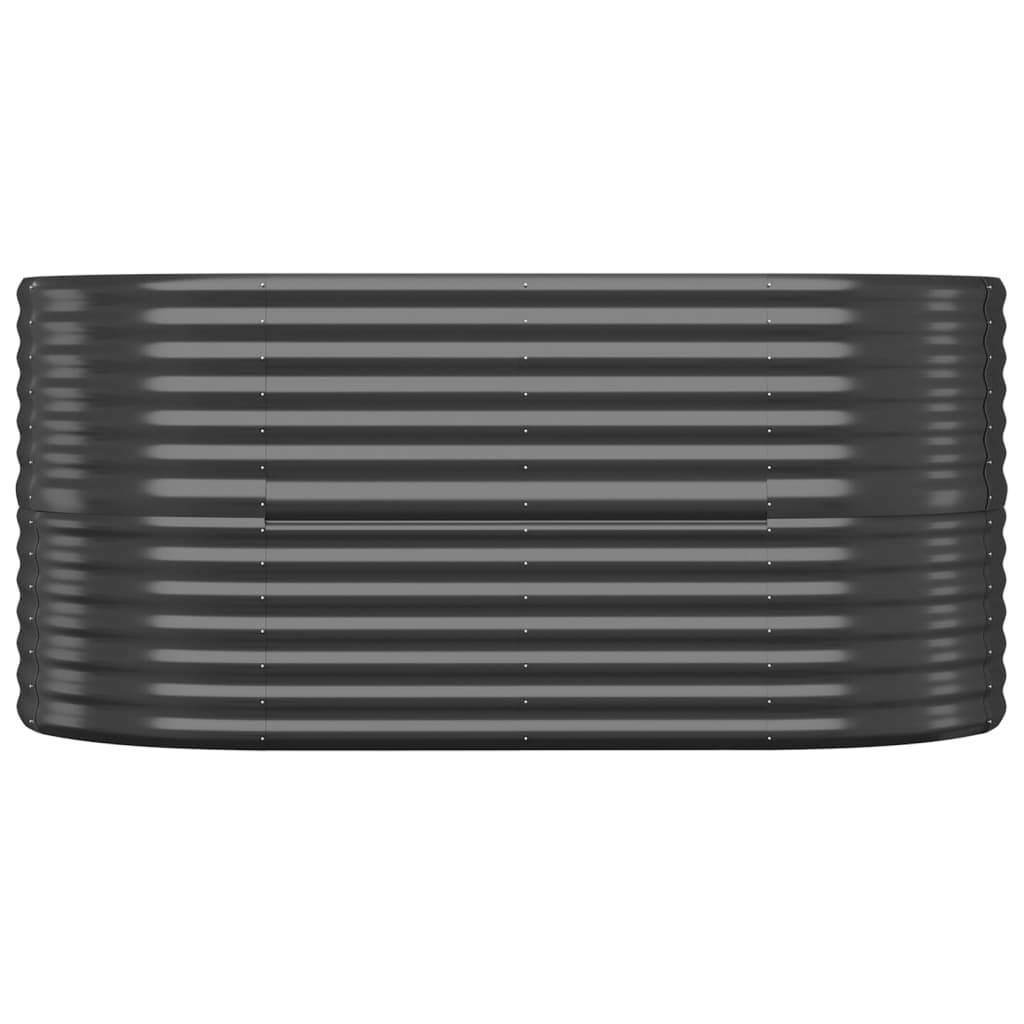 vidaXL Hochbeet Pulverbeschichteter Stahl 152x80x68 cm Anthrazit