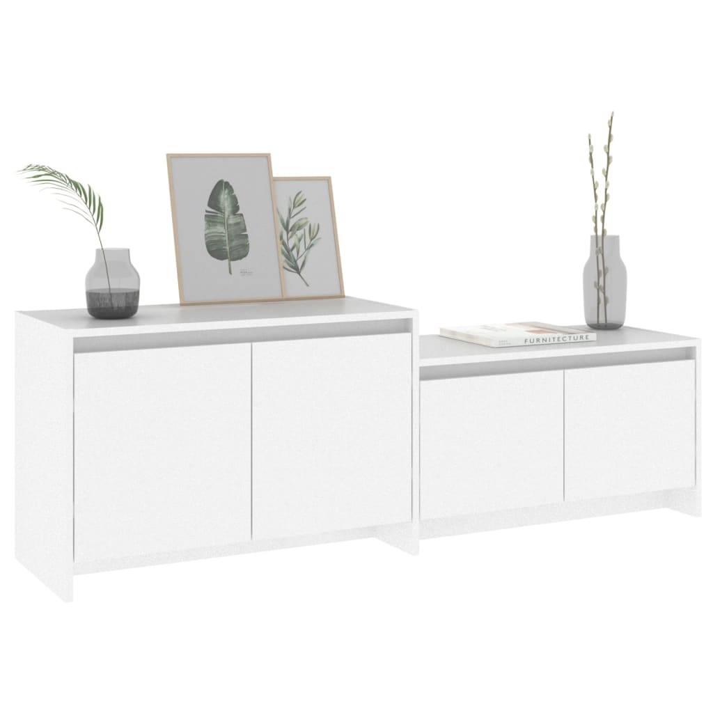 vidaXL TV-Schrank Weiß 146,5x35x50 cm Holzwerkstoff