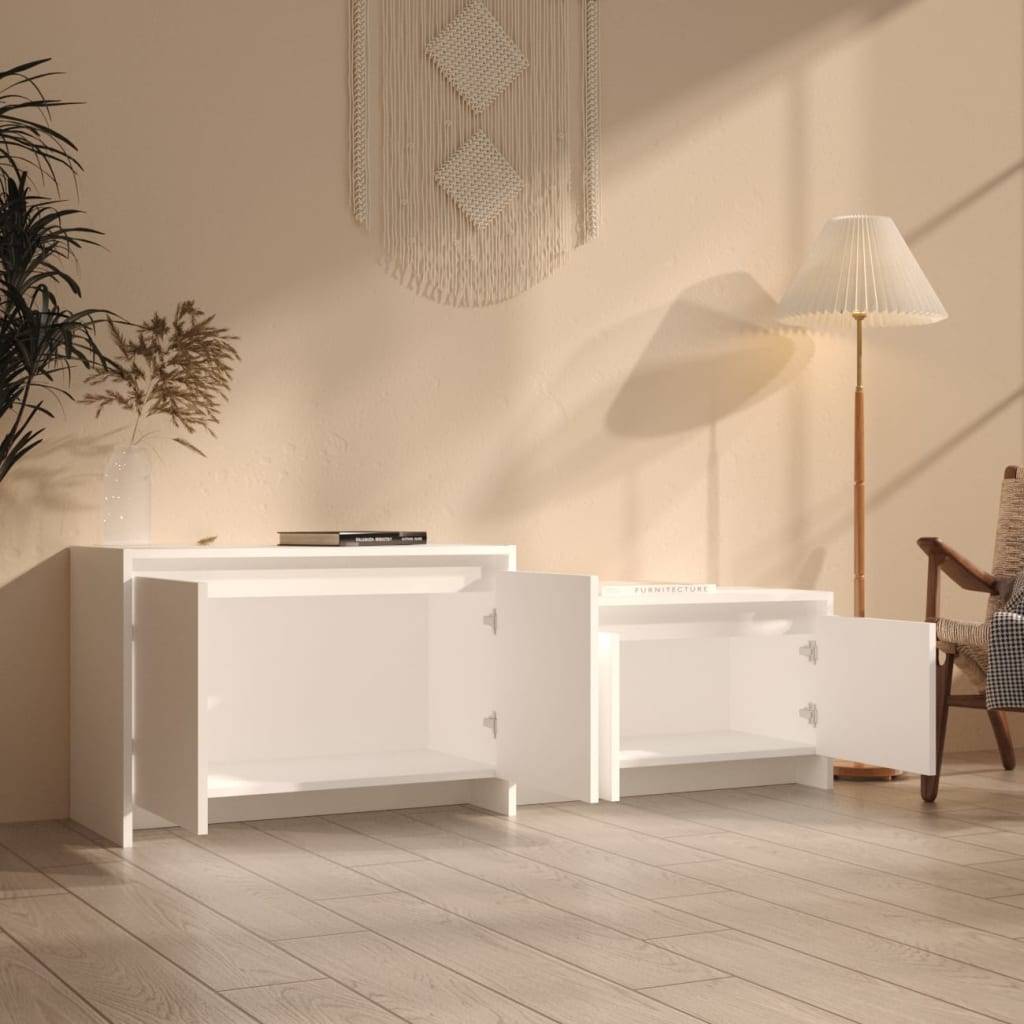vidaXL TV-Schrank Weiß 146,5x35x50 cm Holzwerkstoff