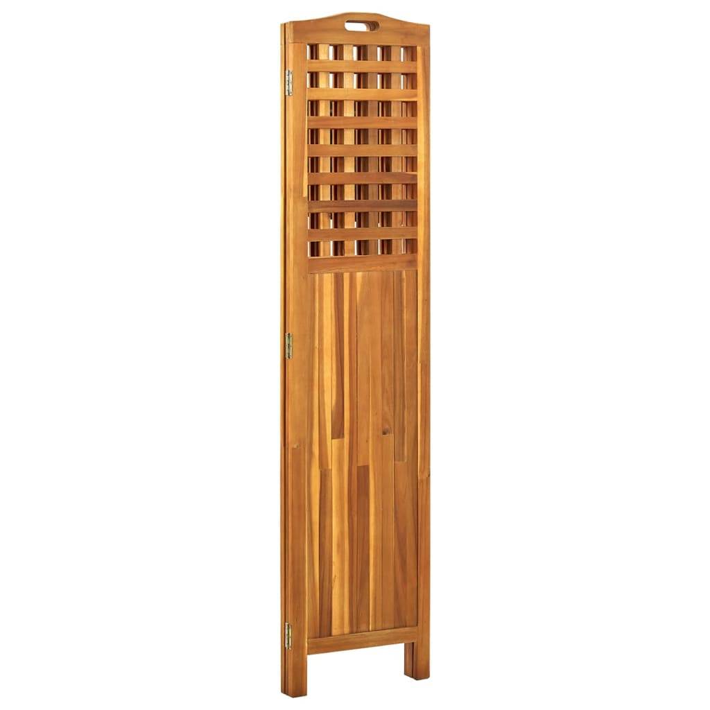 vidaXL 3-teiliger Raumteiler 121x2x170 cm Akazie Massivholz