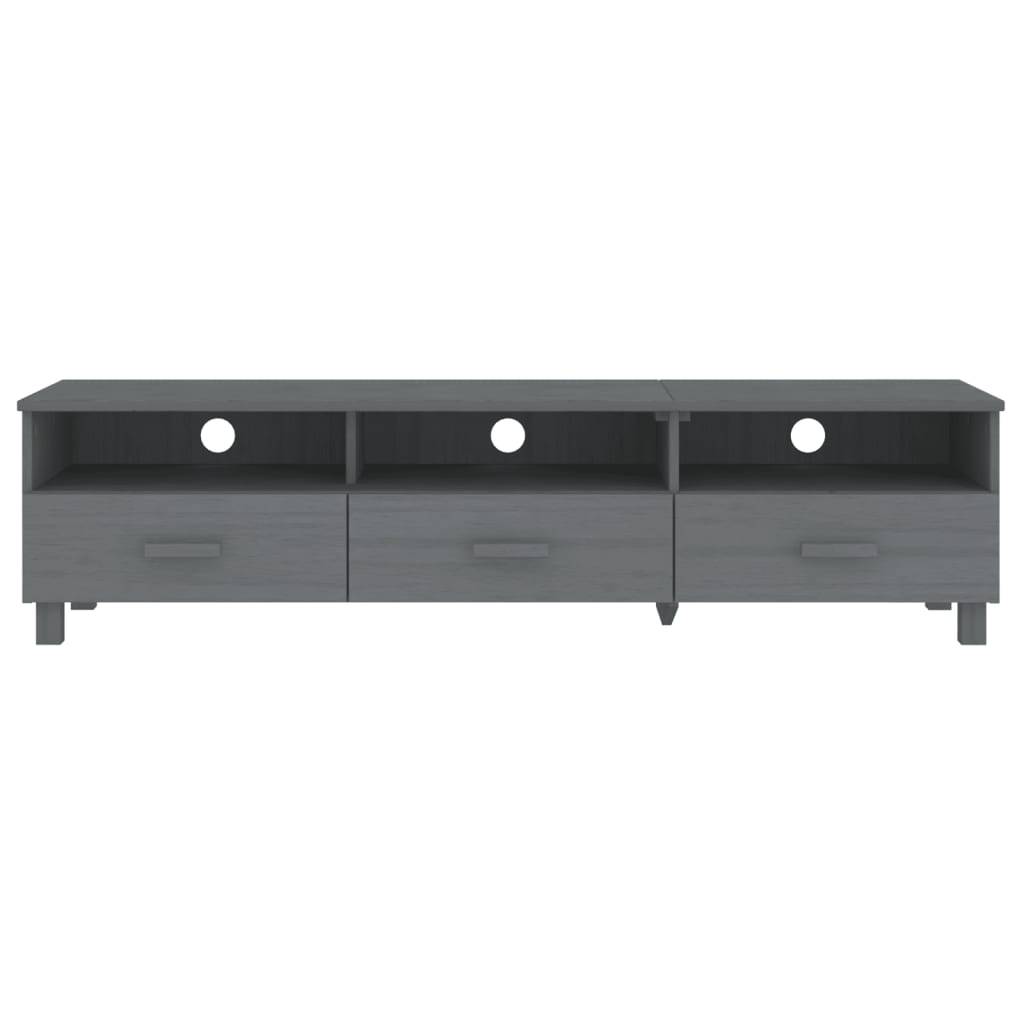 vidaXL TV-Schrank HAMAR Dunkelgrau 158x40x40 cm Massivholz Kiefer