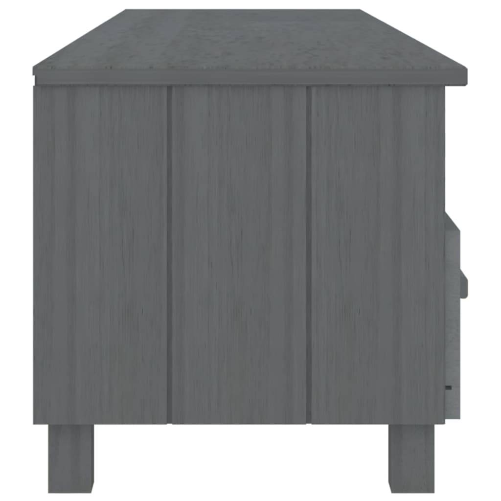 vidaXL TV-Schrank HAMAR Dunkelgrau 158x40x40 cm Massivholz Kiefer