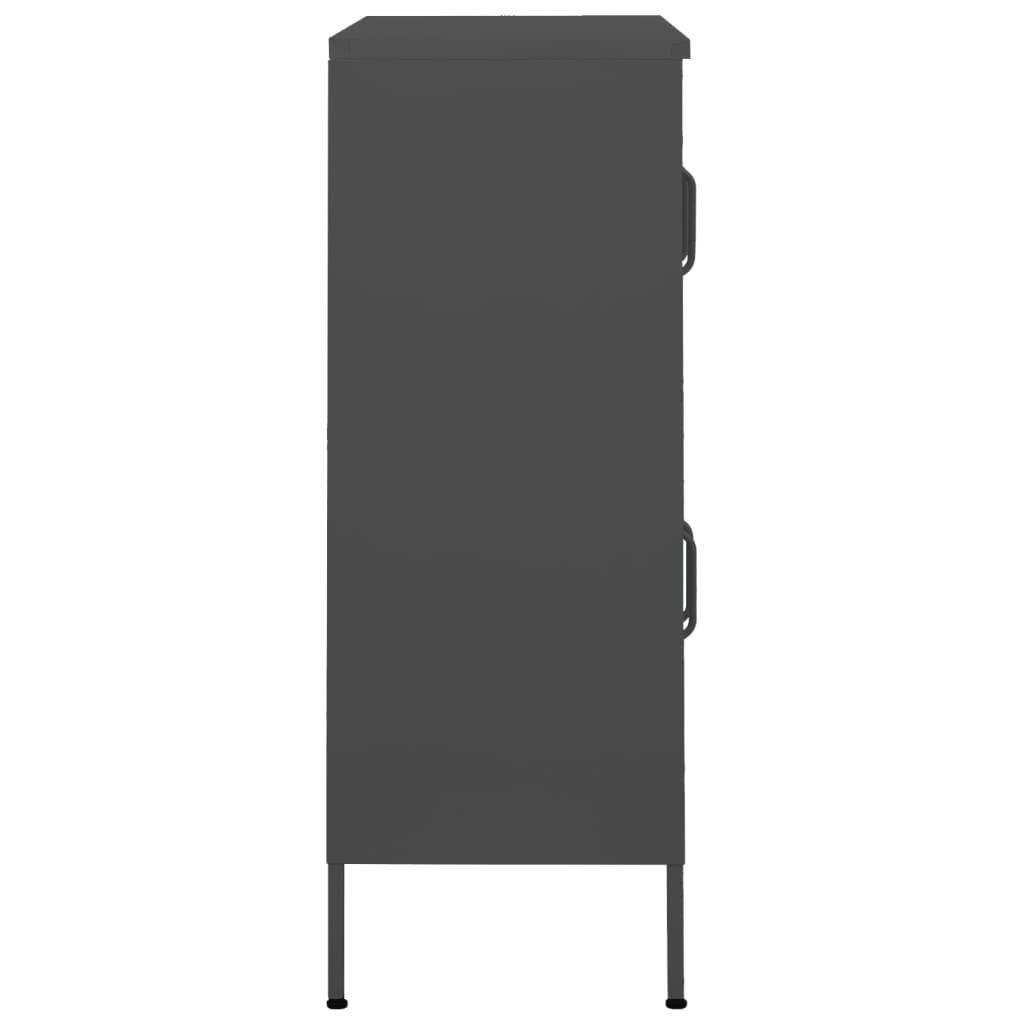 vidaXL Lagerschrank Anthrazit 80x35x101,5 cm Stahl