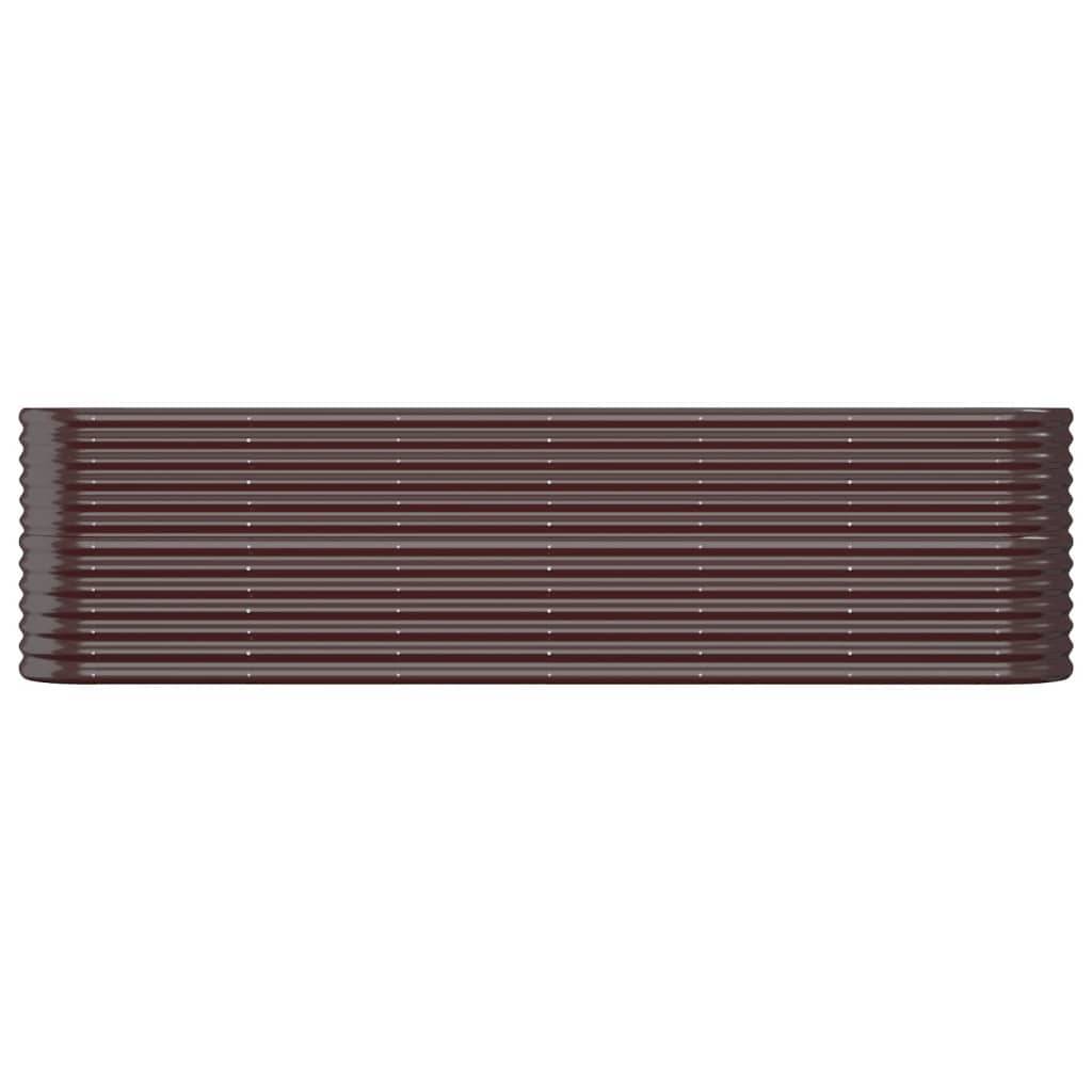 vidaXL Hochbeet Pulverbeschichteter Stahl 260x40x68 cm Braun