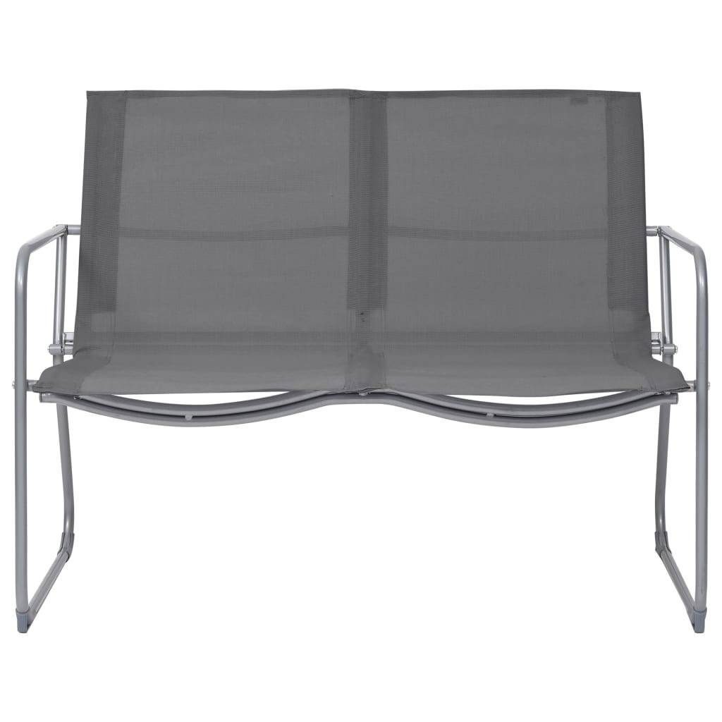 vidaXL 4-tlg. Garten-Lounge-Set Stoff und Stahl Grau