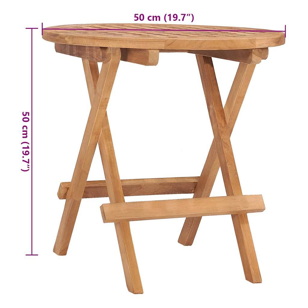 vidaXL 3-tlg. Garten-Essgruppe mit Kissen Klappbar Massivholz Teak