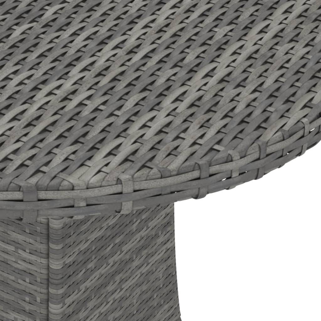 vidaXL 5-tlg. Garten-Sofagarnitur mit Auflagen Poly Rattan Grau