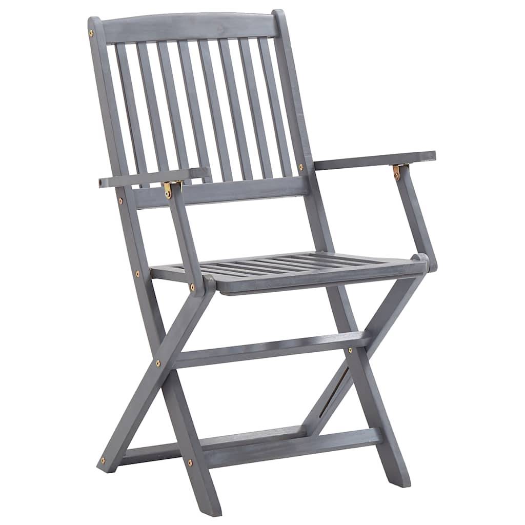 vidaXL Klappbare Gartenstühle 2 Stk. Massivholz Akazie