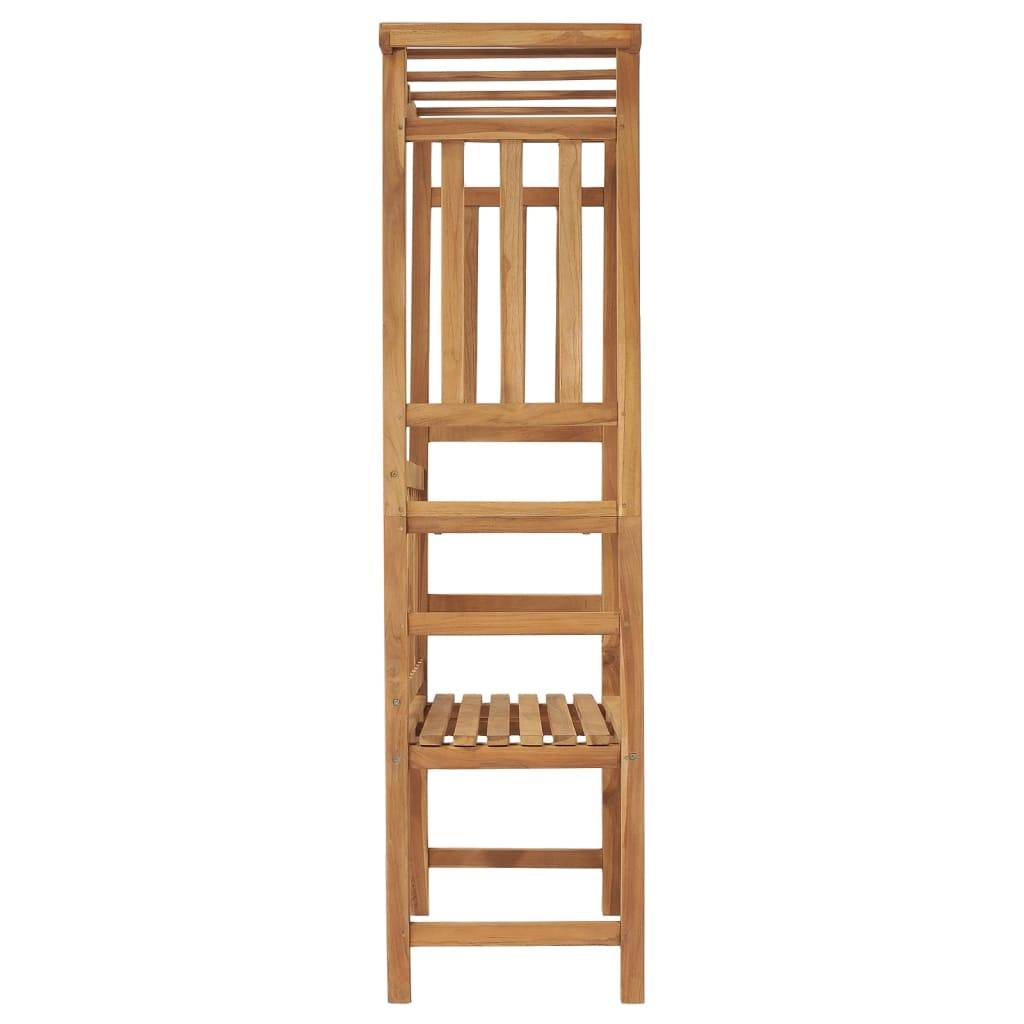 vidaXL Gartenbank mit Pergola 115 cm Massivholz Teak