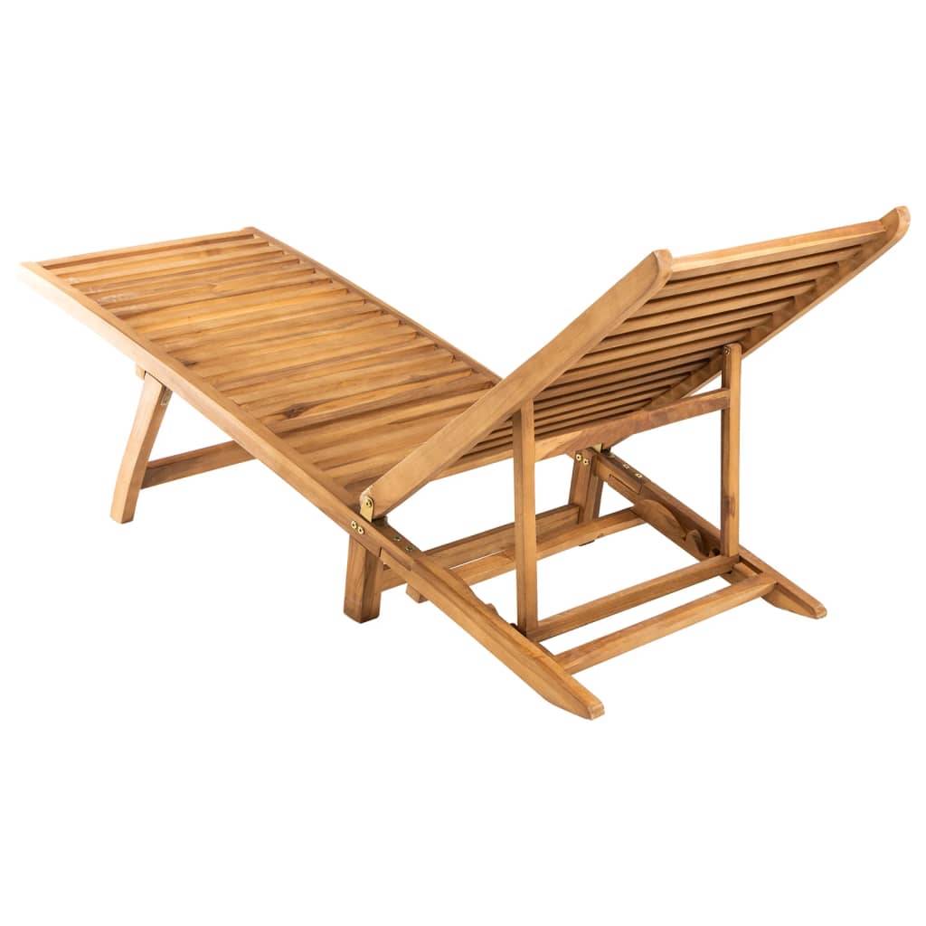 vidaXL Sonnenliege Massivholz Teak