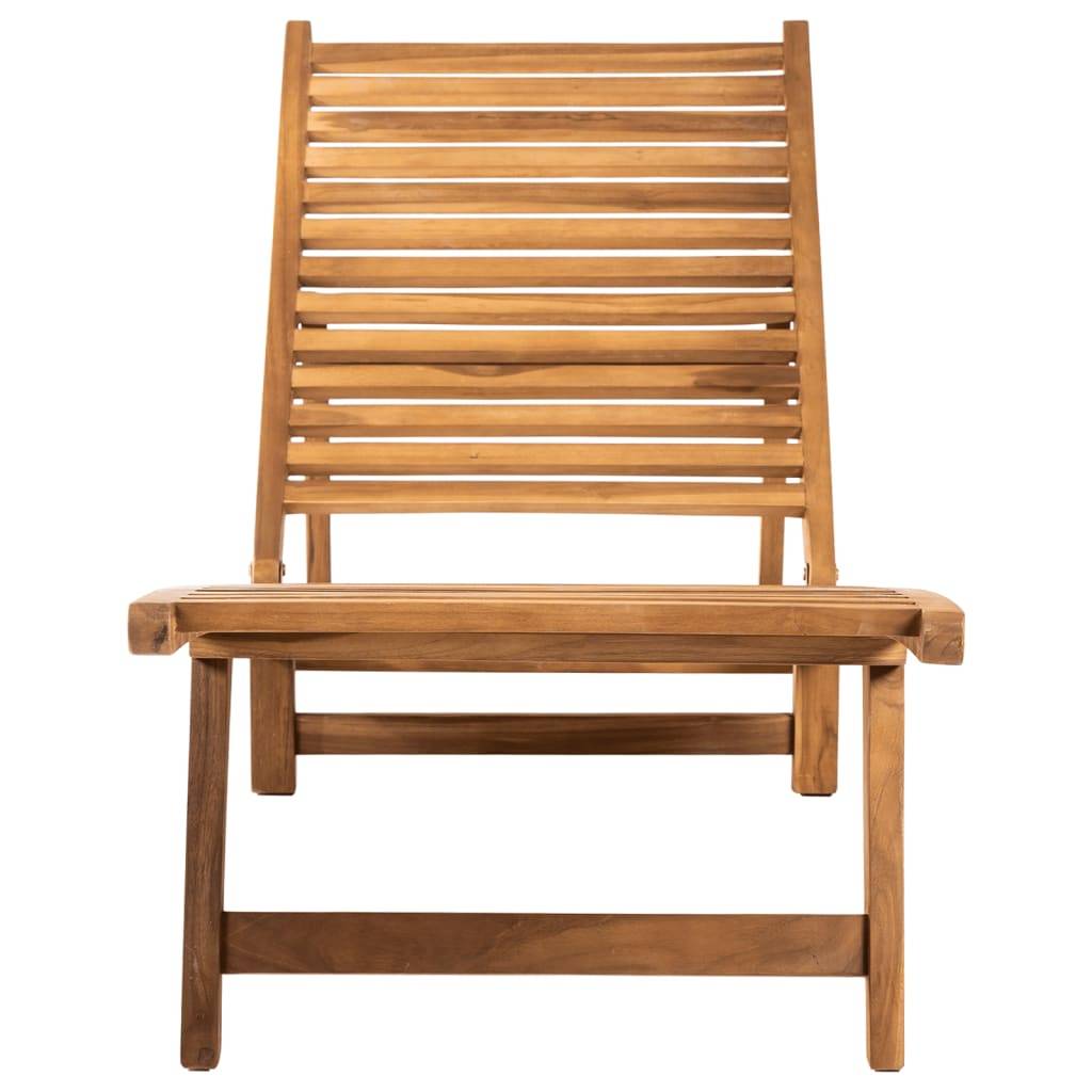 vidaXL Sonnenliege Massivholz Teak
