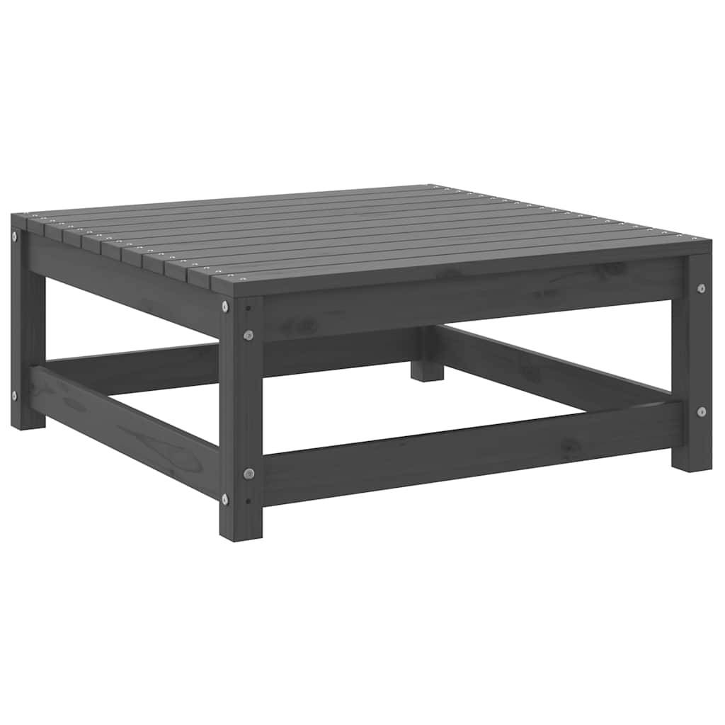 vidaXL 2-tlg. Garten-Lounge-Set mit Kissen Grau Kiefer Massivholz