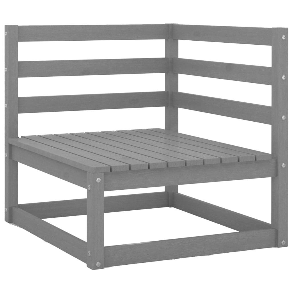 vidaXL 6-tlg. Garten-Lounge-Set Grau Massivholz Kiefer