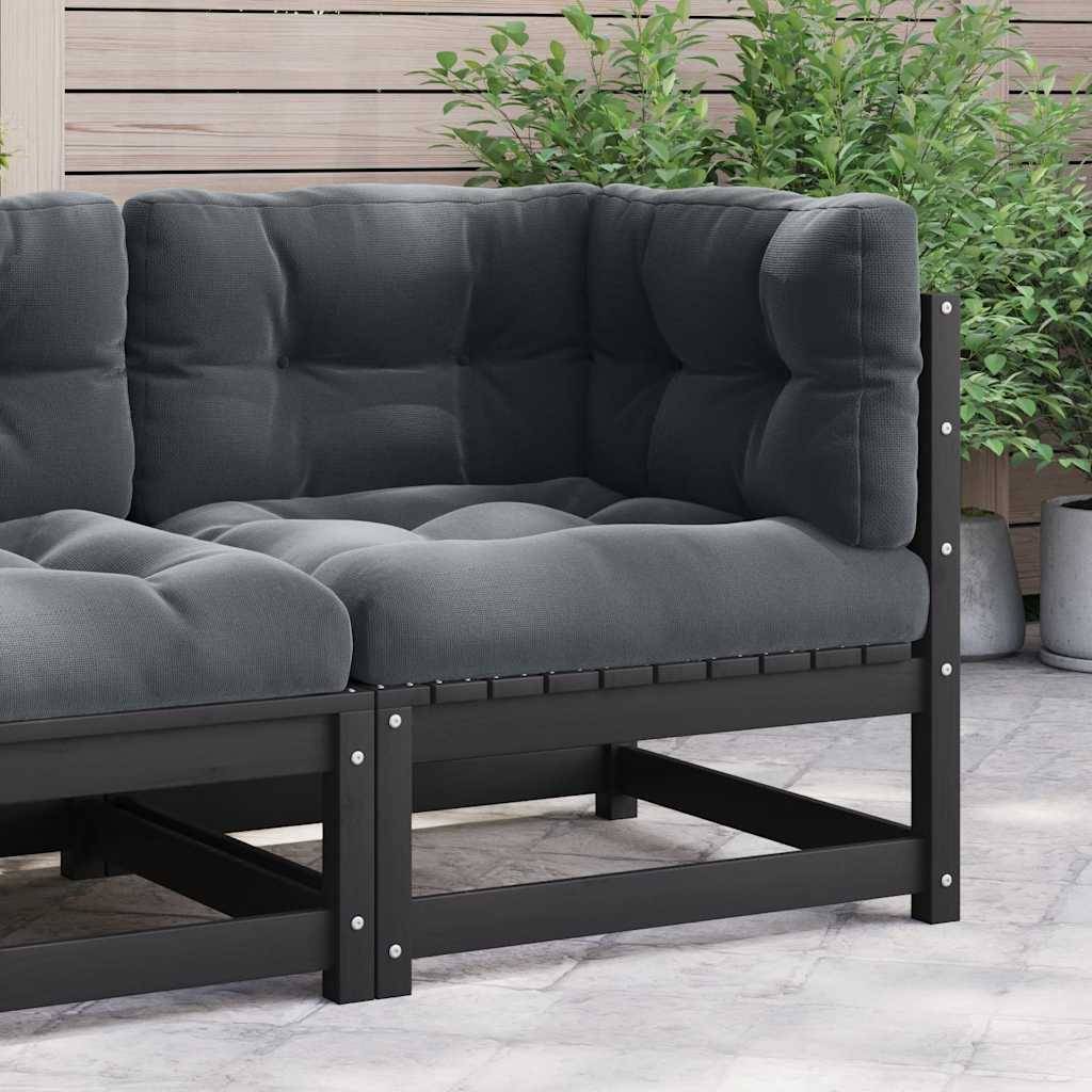 vidaXL Garten-Ecksofa mit Kissen Massivholz Kiefer