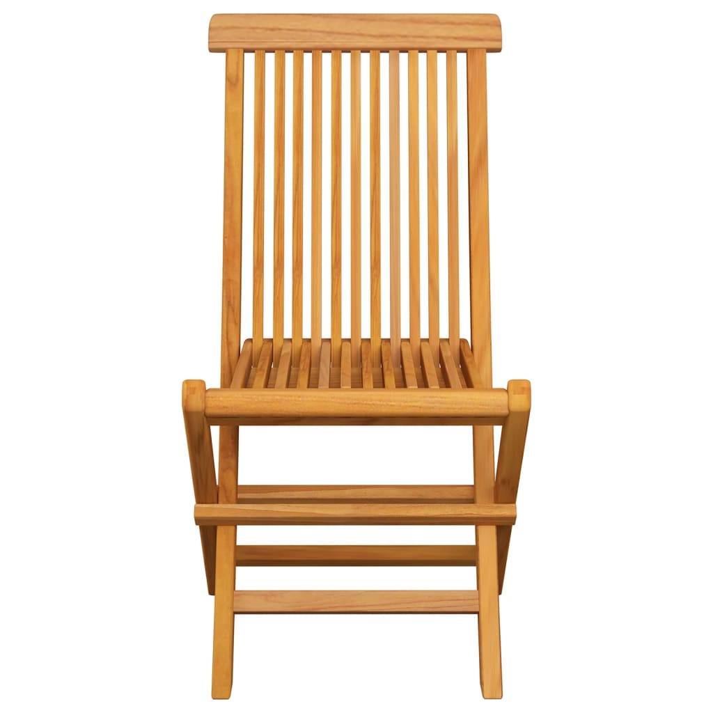 vidaXL Klappbare Gartenstühle 8 Stk. Massivholz Teak