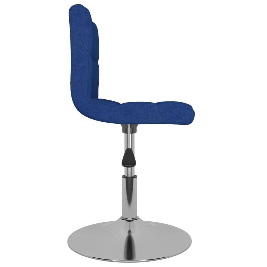 vidaXL Esszimmerstühle 6 Stk. Drehbar Blau Stoff