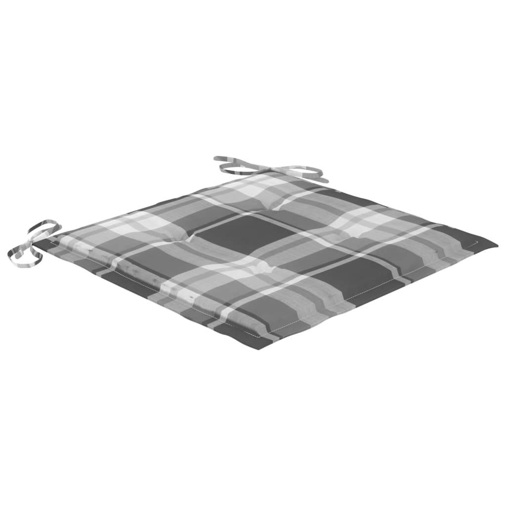 vidaXL Gartenstühle 2 Stk. mit Kissen Massivholz Teak