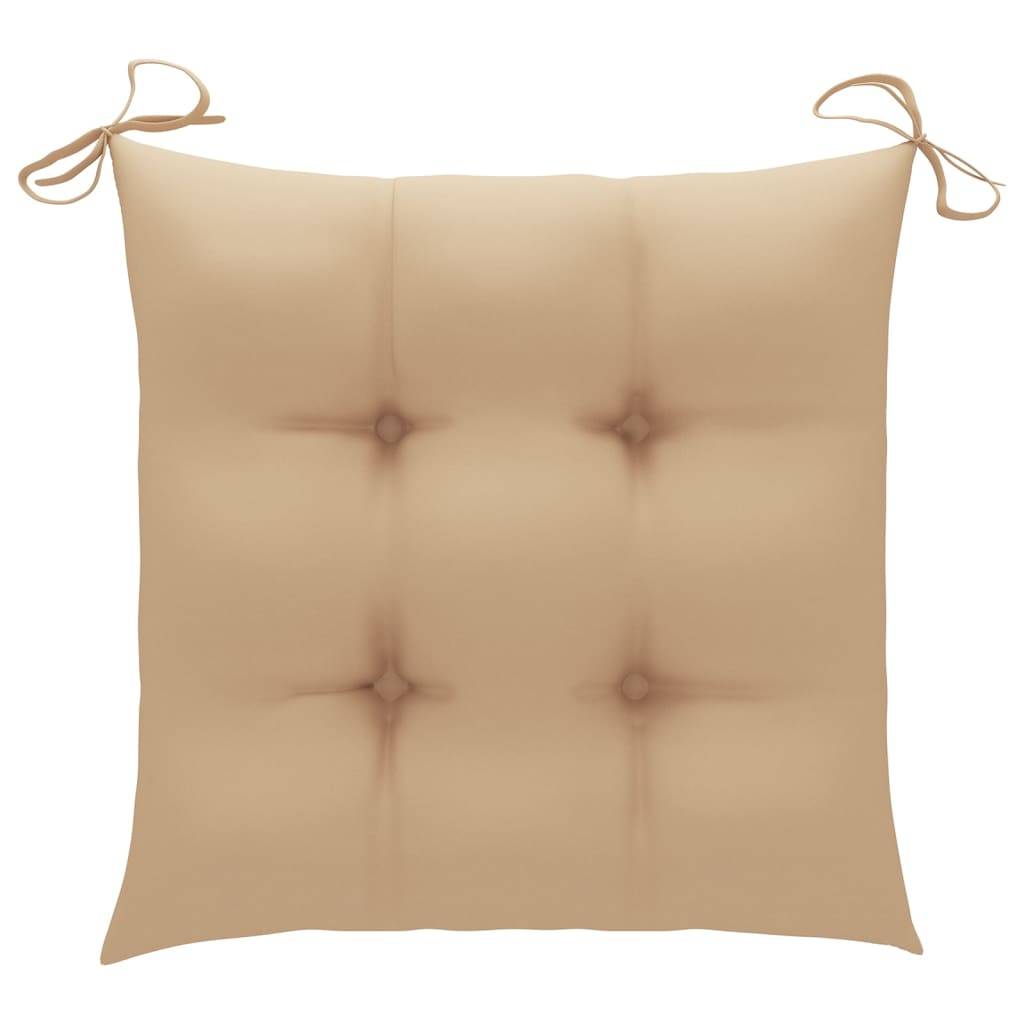 vidaXL Gartenstühle 4 Stk. mit Kissen Massivholz Akazie