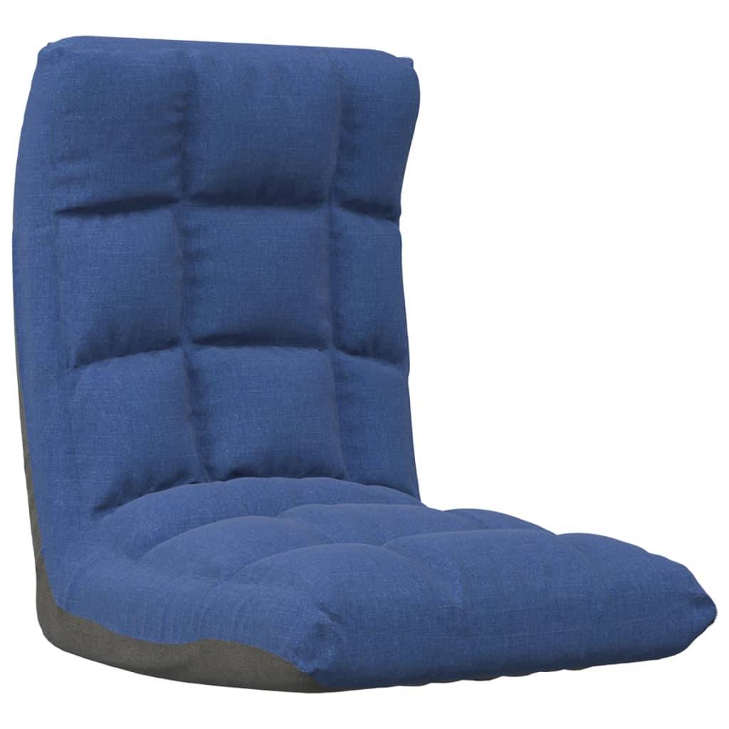 vidaXL Bodenstuhl Faltbar Blau Stoff