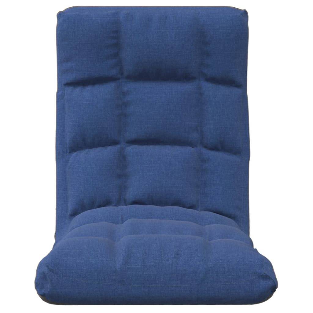 vidaXL Bodenstuhl Faltbar Blau Stoff