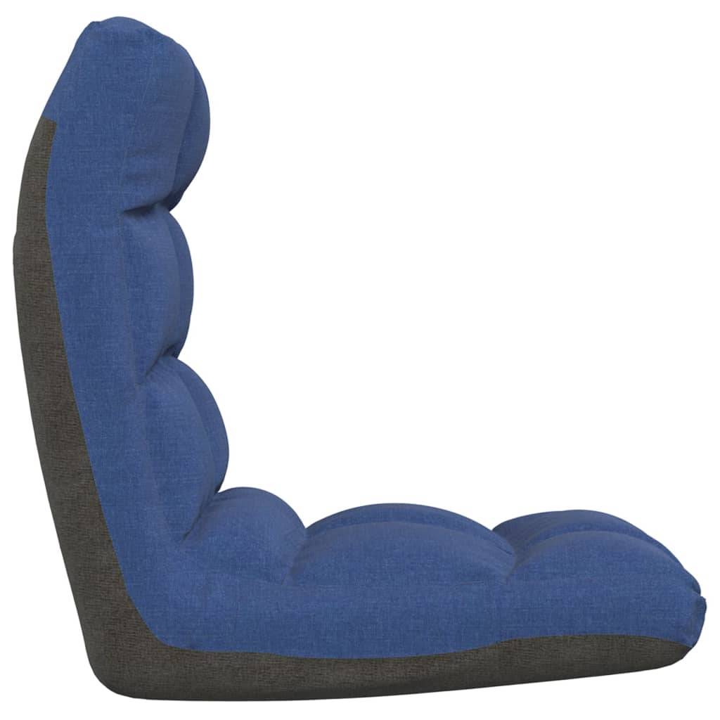 vidaXL Bodenstuhl Faltbar Blau Stoff