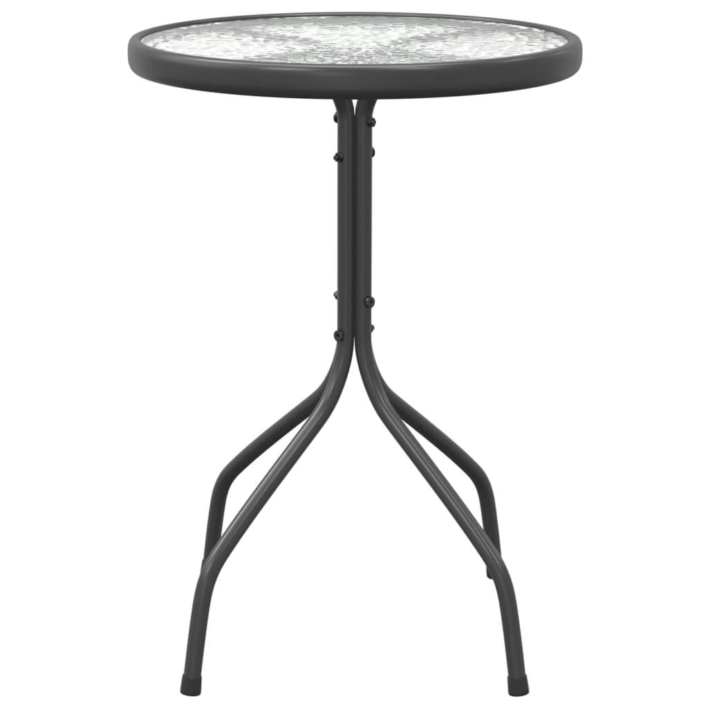 vidaXL Gartentisch Ø50x71 cm Stahl Anthrazit