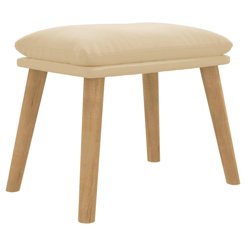vidaXL Fußhocker Cremeweiß 45x29,5x35 cm Samt