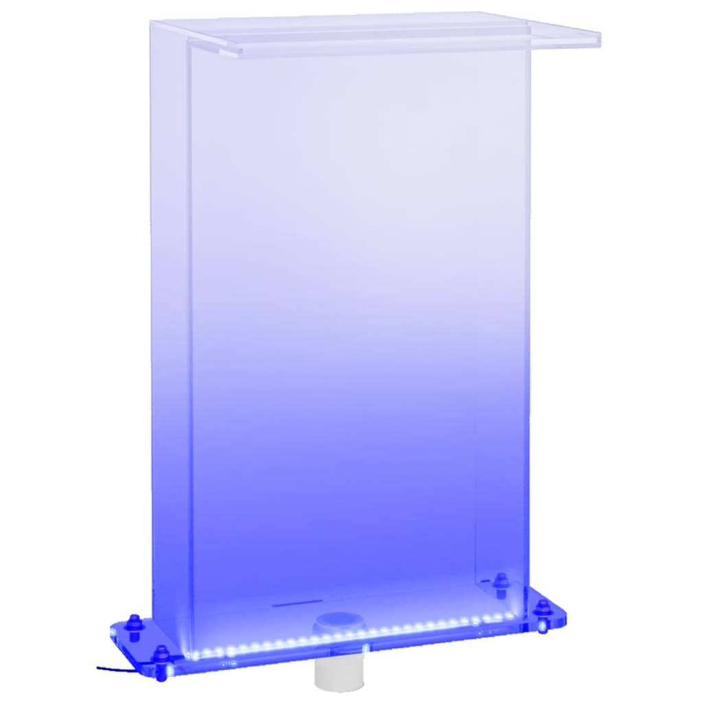 vidaXL Wasserfall-Element mit RGB-LEDs Acryl 51 cm